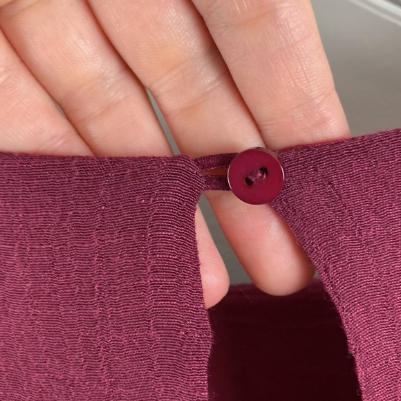 Alter’d State Burgundy Bell Sleeve Floral Dress / Tunic  Size Medium - Picture 12 of 13